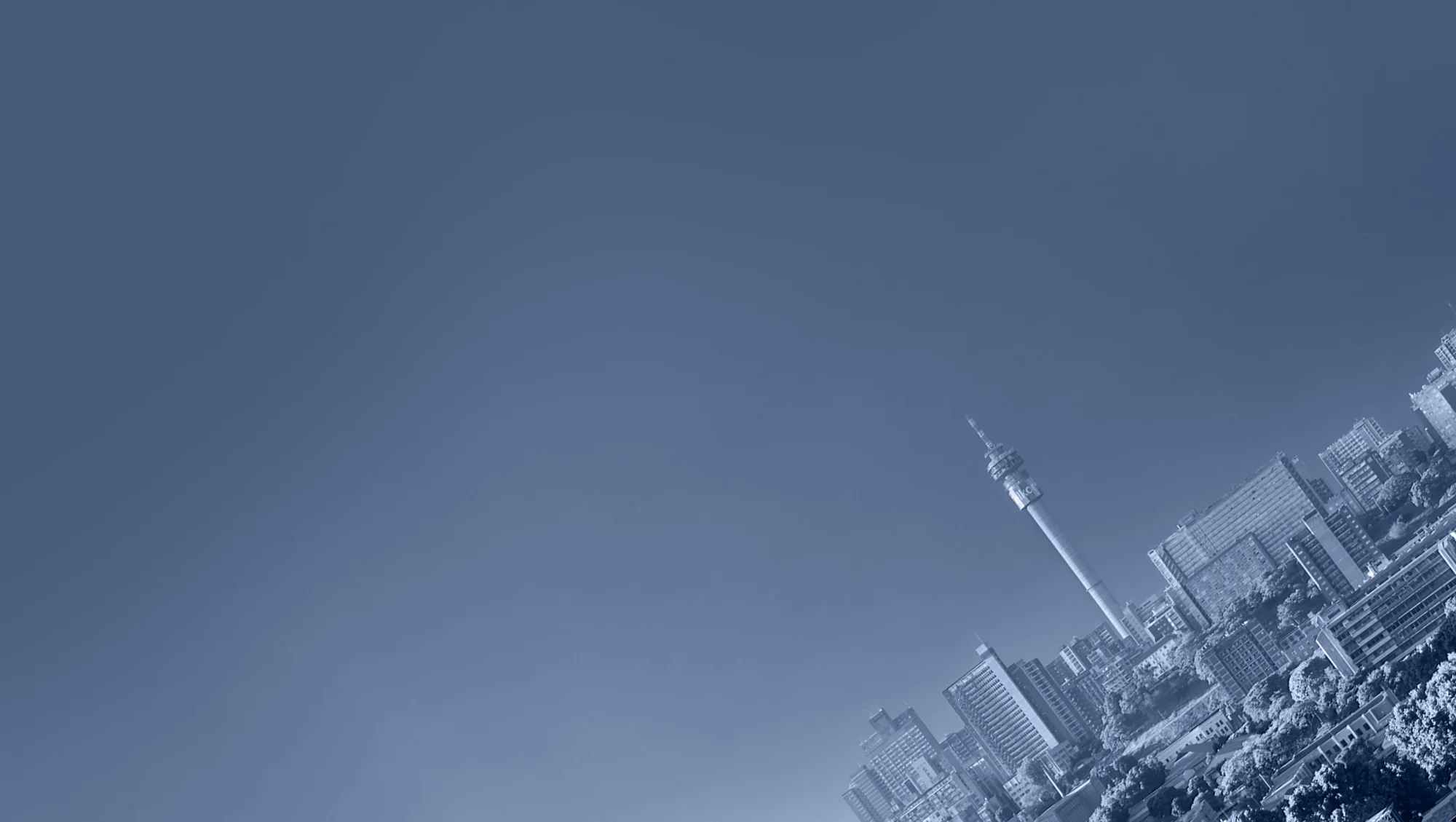 Johannesburg skyline, photographed at a tilt